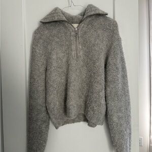 Aritzia - Wilfred Free Gwyneth Sweater - Heather Light Grey - XXS